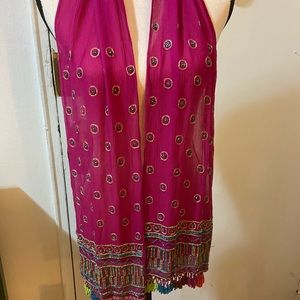Nanette Lepore stunning Beaded Gemini scarf NWT
